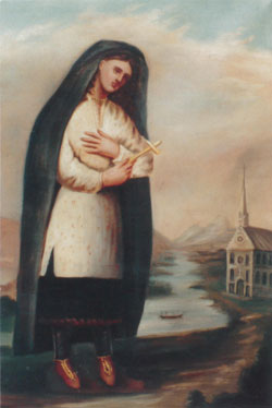 La plus ancienne peinture de Kateri attribuée au Père Claude Chauchetière, s.j. 