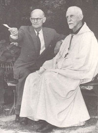 Dom Pacôme en compagnie de J-C Magnan en 1960