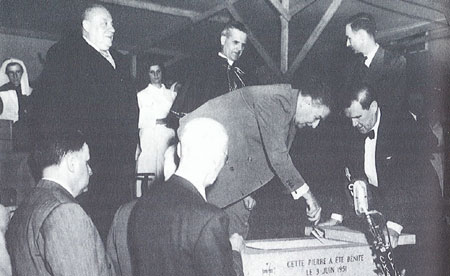 Lors de l’inauguration de l’hôpital Ste-Justine à Montréal en 1951