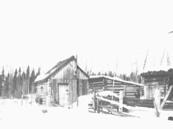 Habitation d'une famille de colons en 1905.