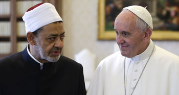 Le pape François et l’iman Ahmad-al-Tayyib