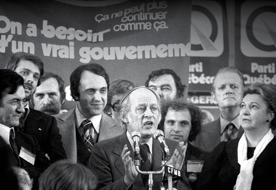 Le Parti Québécois le soir de la victoire