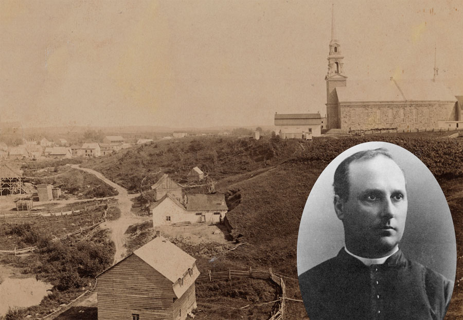 Hébertville vers 1885 et l’abbé Delamarre, premier enfant de la paroisse devenu prêtre