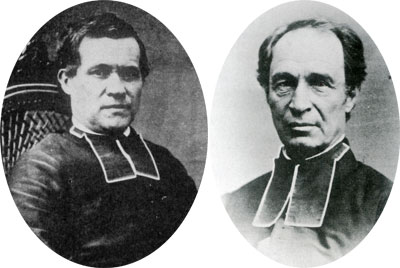 L’abbé François Pilote et le curé Hébert